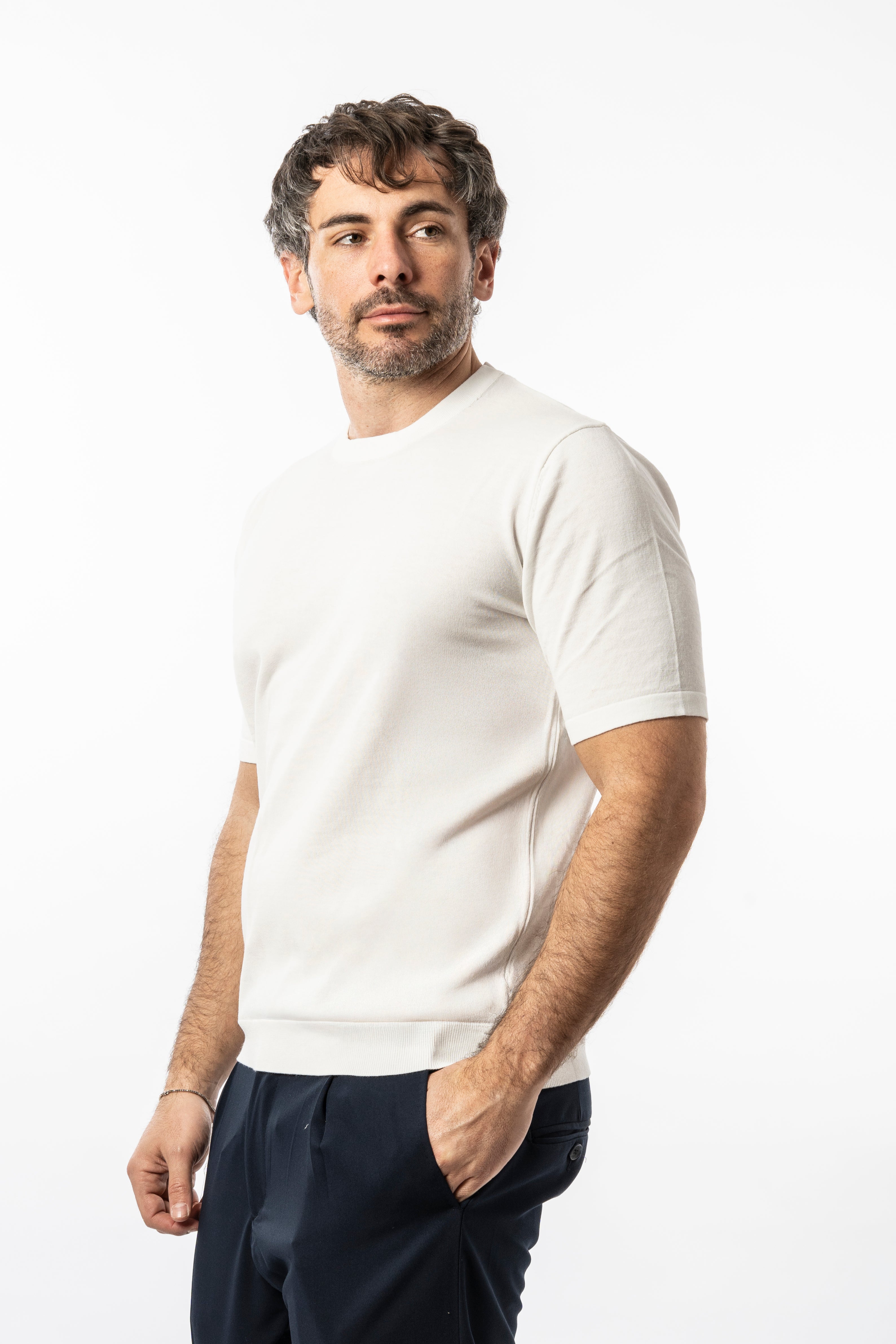 Maglia in Cotone - Panna